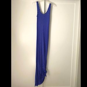 Blue chevron maxi dress